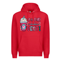 Red v is for valentine venti coffee cup Premium Hoodie - OliviaCreatesArt