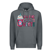 Rock v is for valentine venti coffee cup Premium Hoodie - OliviaCreatesArt