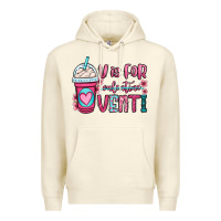 Sandshell v is for valentine venti coffee cup Premium Hoodie - OliviaCreatesArt