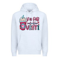 White v is for valentine venti coffee cup Premium Hoodie - OliviaCreatesArt