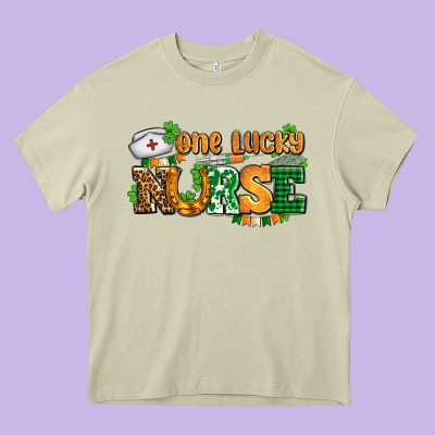 One Lucky Nurse Heavy Core Tee Designed By Adodesignshop