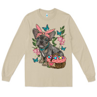 Mushroom easter french bulldog Long Sleeve Tee - RanaPortraitStore