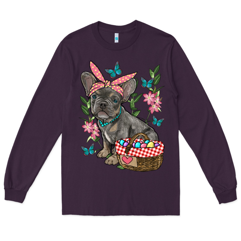Easter French Bulldog Long Sleeve Tee by RanaPortraitStore | Teevron