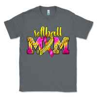 Charcoal Heather Softball Mom Breast Cancer Classic Tee - BundleAndBundleShop