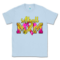 Dusty Blue Softball Mom Breast Cancer Classic Tee - BundleAndBundleShop