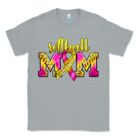 Heather Grey Softball Mom Breast Cancer Classic Tee - BundleAndBundleShop