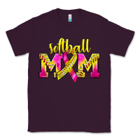 Plum Softball Mom Breast Cancer Classic Tee - BundleAndBundleShop