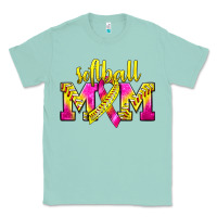 Seafoam Softball Mom Breast Cancer Classic Tee - BundleAndBundleShop