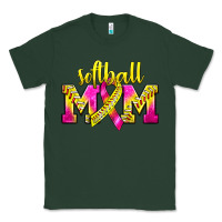 Sports Green Softball Mom Breast Cancer Classic Tee - BundleAndBundleShop