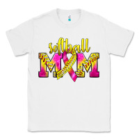 White Softball Mom Breast Cancer Classic Tee - BundleAndBundleShop