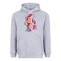 Heather Grey Cancer high heels Breast Cancer Heavyweight Hoodie - FaDigitalArtStudio