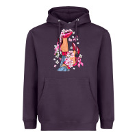Plum Cancer high heels Breast Cancer Heavyweight Hoodie - FaDigitalArtStudio