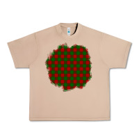 Burro Christmas Tartan Patch Urban Heavy Tee - BundleAndBundleShop