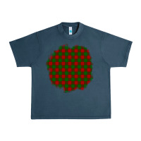 Midnight Navy Christmas Tartan Patch Urban Heavy Tee - BundleAndBundleShop