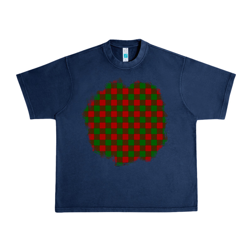 Christmas Tartan Patch Urban Heavy Tee by BundleAndBundleShop | Teevron