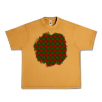 Peanut Butter Christmas Tartan Patch Urban Heavy Tee - BundleAndBundleShop