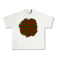 Pistachio Christmas Tartan Patch Urban Heavy Tee - BundleAndBundleShop
