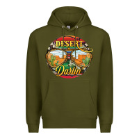 Army Green desert darlin' sunglassess Premium Hoodie - JahusDesignShop