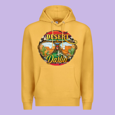 Desert Darlin' Sunglassess Premium Hoodie Designed By Jahusdesignshop
