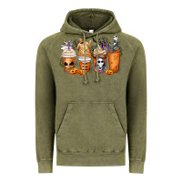 Vintage Olive nightmare coffee cups Vintage Hoodie - MaliasSmallBusiness