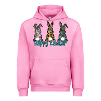 Fuchsia Pink Happy Easter Urban Hoodie - CowhideDigitalArt