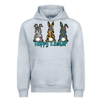 Heather Grey Happy Easter Urban Hoodie - CowhideDigitalArt