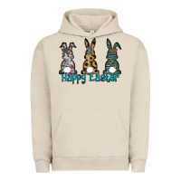 Pigment French Oak Happy Easter Urban Hoodie - CowhideDigitalArt