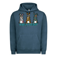 Pigment Midnight Navy Happy Easter Urban Hoodie - CowhideDigitalArt