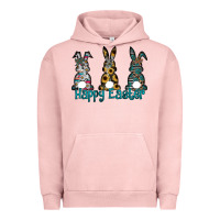 Pigment Salmon Happy Easter Urban Hoodie - CowhideDigitalArt