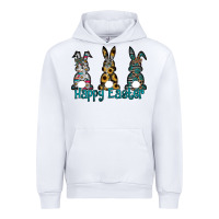 White Happy Easter Urban Hoodie - CowhideDigitalArt