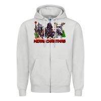 Dove Grey merry christmas gnomies Zipper Hoodie - CowGirlArtShop