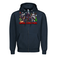 Navy merry christmas gnomies Zipper Hoodie - CowGirlArtShop