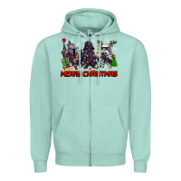 Seafoam merry christmas gnomies Zipper Hoodie - CowGirlArtShop