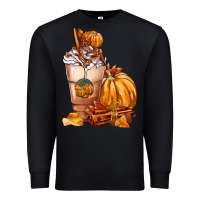 Black Pumpkin Spice Coffee Premium Sweatshirt - FaDigitalArtStudio