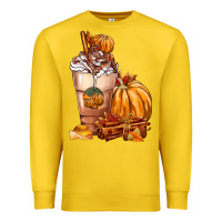 Lemon Pumpkin Spice Coffee Premium Sweatshirt - FaDigitalArtStudio