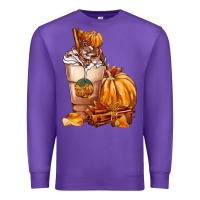 Purple Pumpkin Spice Coffee Premium Sweatshirt - FaDigitalArtStudio