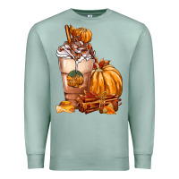 Seafoam Pumpkin Spice Coffee Premium Sweatshirt - FaDigitalArtStudio