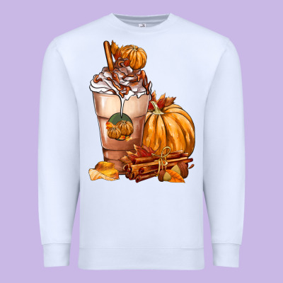 Pumpkin Spice Coffee Premium Sweatshirt Designed By Fadigitalartstudio