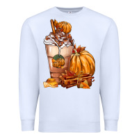 White Pumpkin Spice Coffee Premium Sweatshirt - FaDigitalArtStudio