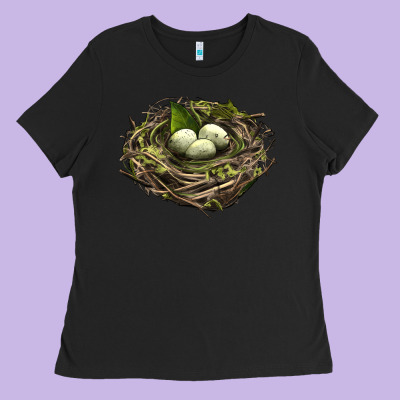 Bird Nest With Eggs Ladies Tee Designed By Lillyallendesigns