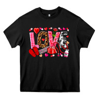 Black valentines day love nurse Heavy Core Tee - NancyCooperArtShop