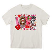 Cream valentines day love nurse Heavy Core Tee - NancyCooperArtShop