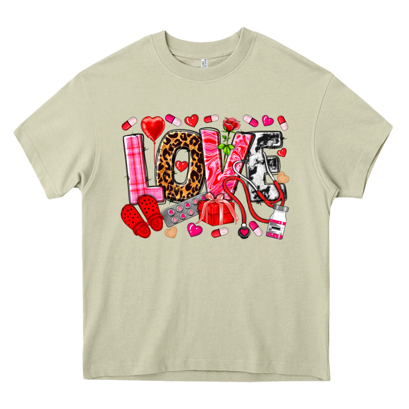 Valentines Day Love Nurse Heavy Core Tee by NancyCooperArtShop | Teevron