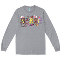 Heather Grey Easter Nurse Long Sleeve Tee - RanaPortraitStore