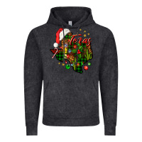 Vintage Black Christmas Texas map Vintage Hoodie - NancyCooperArtShop