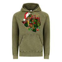 Vintage Olive Christmas Texas map Vintage Hoodie - NancyCooperArtShop