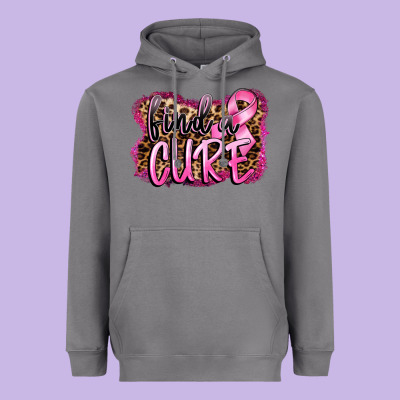 Find A Cure Heavyweight Hoodie Designed By Fadigitalartstudio