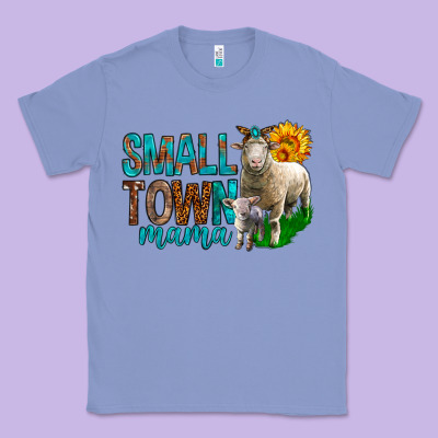 Small Town Mama With Sheeps Classic Tee Designed By Bundleandbundleshop