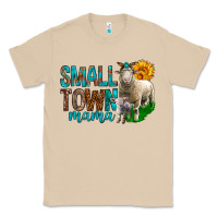Mushroom Small Town Mama With Sheeps Classic Tee - BundleAndBundleShop