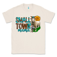 Natural Small Town Mama With Sheeps Classic Tee - BundleAndBundleShop